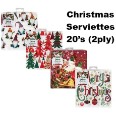 Christmas 2 Ply Serviettes - Pack of 20's